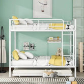 Bellemave® Full Size Metal Bunk Bed with Trundle Bed - Bellemave